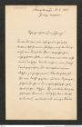 Nachlass Franz Steindachner, Brief von M. Braun an Franz Steindachner (29.05.1905), Inv.Nr. 55.03, Seite 1
